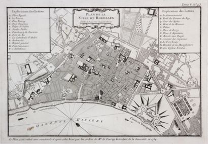 null ANONYME

Plan de la ville de Bordeaux

Planche gravée extraite d'un ouvrage

(légères...
