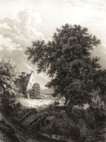 null BLERY Eugène (1805-1887) (dessinateur,

graveur)

Moulin dans la Sarthe

Eau-forte...