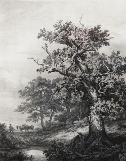 null BLERY Eugène (1805-1887) (dessinateur,

graveur)

Berger au repos sous un arbre

Eau-forte...