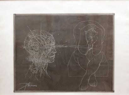 null TREMOIS Pierre Yves (né en 1921)

Homme accroupi et cerveau

Lithographie

Signée...