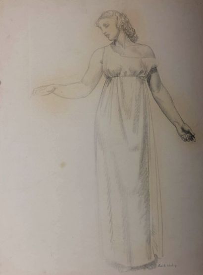 null AUBRY Émile (1880-1964)

Élégante en robe

Fusain sur papier

Signé en bas à...
