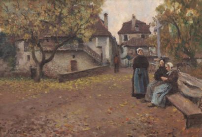 null LE BLANT Julien (1851-1936)

Femmes assises discutant sur la place du marché

Huile...