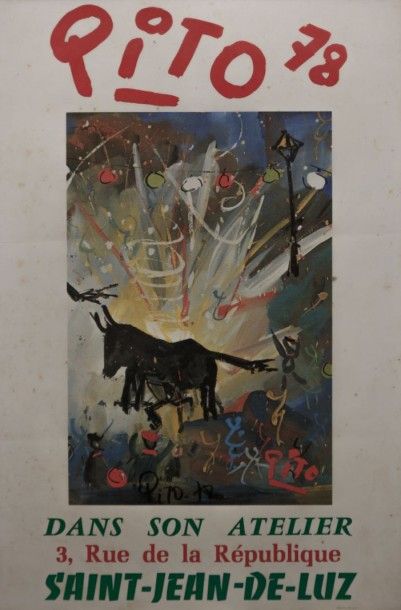 null Affiche d'exposition du peintre Qito datée 78

Impression 

(taches)

71,5 x...
