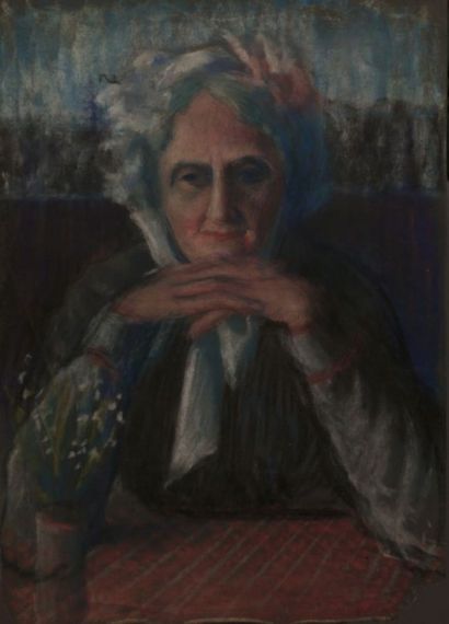 null THOMAS Jean-François (1894-1939)

Portrait de femmes aux mains croisées

Pastel...