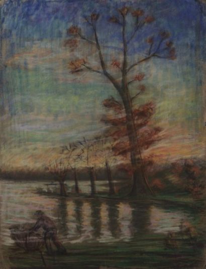 null THOMAS Jean-François (1894-1939)

Pêcheurs au soleil couchant

Pastel sur papier

Non...