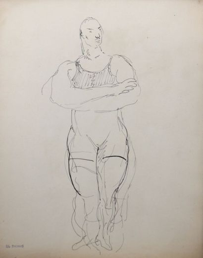 null THOMAS Jean-François (1894-1939)

Bodybuilder

Encre sur papier

Signée en bas...