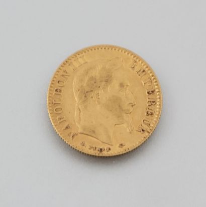 null Une pièce de 10 Frcs or Napoléon III 1865.

Poids : 3.19 g