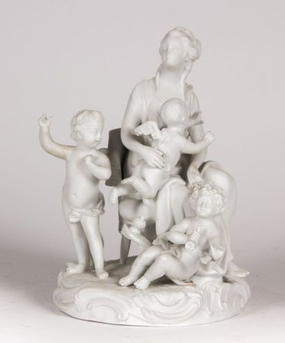 null SEVRES

Groupe en biscuit figurant une femme à l'antique entourée de putti

Marque...