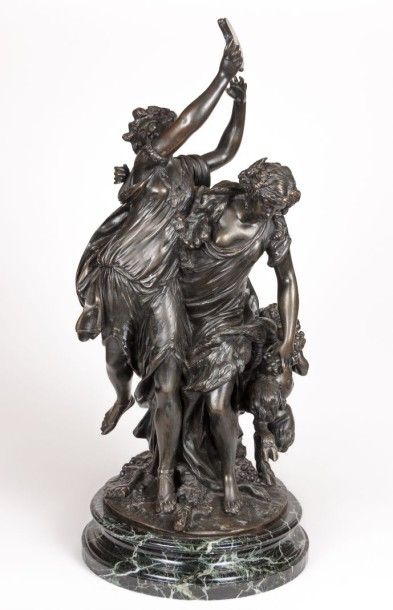 null CLODION (1738-1814), d'après
Allégorie de l'Automne
Bronze à patine brune
Contre...