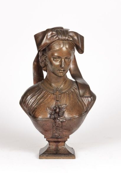 null CHARRIER E. (XIXème siècle)

L'Alsace

Bronze à patine brune

Signé, daté 1872...