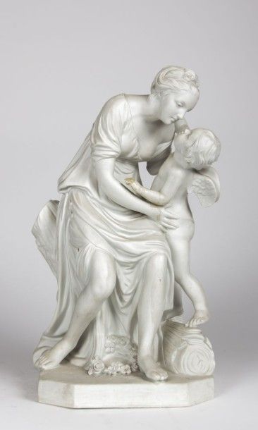 null PIGALLE Jean-Baptiste (1714-1785) d'après

L'amour embrassant l'Amitié

Biscuit

Signé...