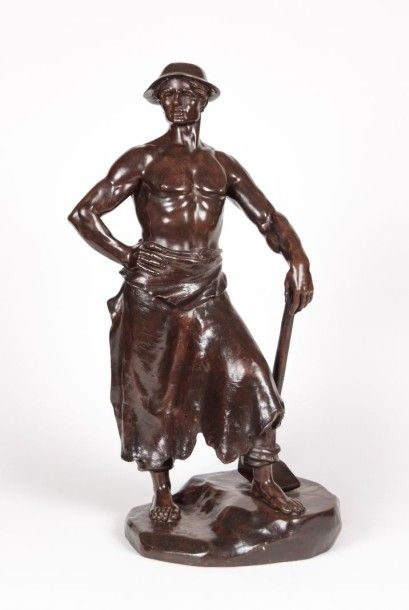null DEBUT Marcel (1865-1933) d'après

Le forgeron

Bronze à patine brune

Signé...