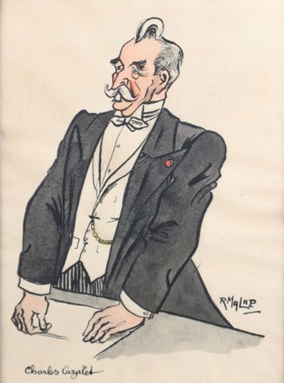 null MALAPERT Louis Maurice dit MALAP

(1889-1958)

Portrait de Charles Cazalet

Pochoir...