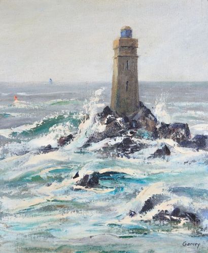 null GARCEY (XXème siècle)

Phare de la Vieille - Pointe du Raz (Finistère)

Huile...