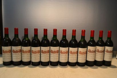 null 12 Blles	CH. DE BEL-AIR	Lalande de Pomerol	

	9 blles de 1986, 3 blles de 1985.		

	Et....