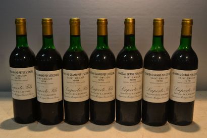 null 7 Blles	CH. GRAND PEY LESCOURS	St Emilion mise nég.	1978

	Et. à peine tachées....