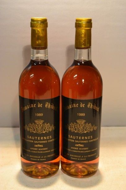 null 2 Blles	DOMAINE DE THIBAUT	Sauternes	1989

	Et. impeccables. N : bas goulot...