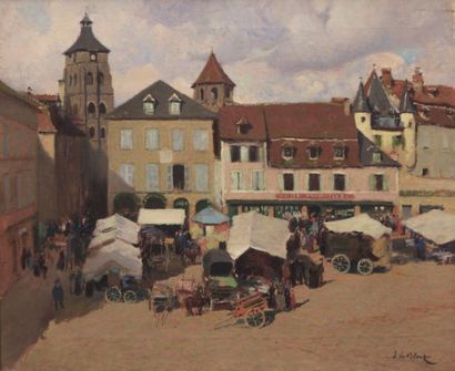 null LE BLANT Julien (1851-1936)

Scène de marché

Huile sur toile

Signée en bas...