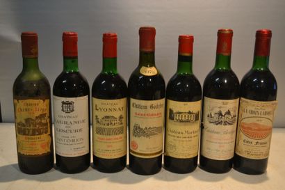 null Lot de 7 blles comprenant :		

1 Blle	CH. CHENE-LIEGE	Pomerol	1974

1 Blle	CH....