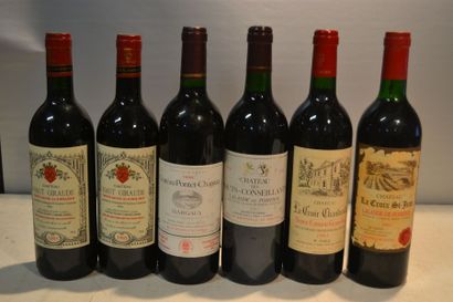 null Lot de 6 blles comprenant :		

2 Blles	CH. HAUT GIRAUDE	Montagne St Emilion	1995

1...