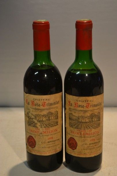 null 2 Blles	CH. LA ROSE-TRIMOULET	St Emilion GC	1970

	Et. un peu tachées et fanées...