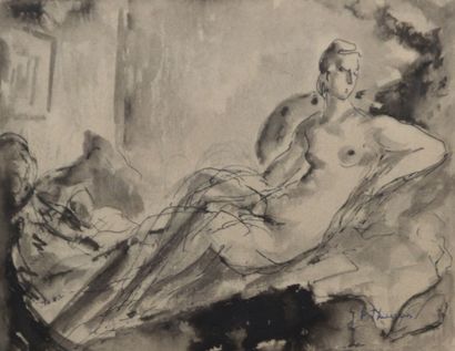 null THOMAS Jean-François (1894-1939)

Femme allongée

Encre sur papier

Signée en...