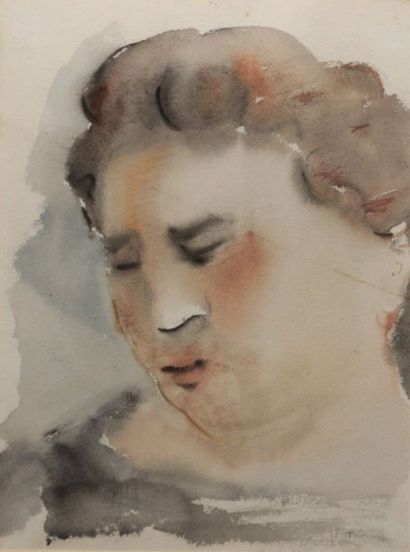 null THOMAS Jean-François (1894-1939)

Portrait de femme

Aquarelle sur papier

Signée...