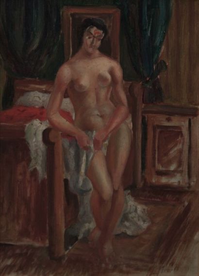 null THOMAS Jean-François (1894-1939)

Nue sortant du lit

Huile sur toile marouflée...
