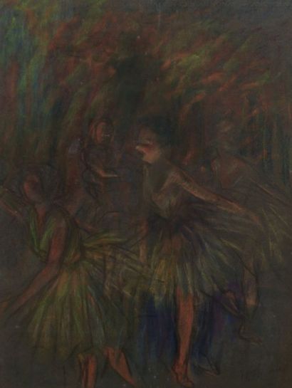 null THOMAS Jean-François (1894-1939)

Danseuses de ballet

Pastel sur papier

Signé...