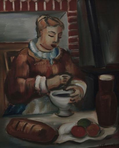 null THOMAS Jean-François (1894-1939)

Femme dans sa cuisine

Huile sur toile

Signée...