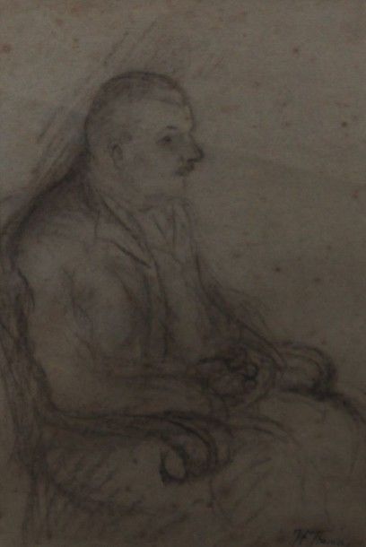null THOMAS Jean-François (1894-1939)

Portrait d'homme assis

Fusain sur papier

Signé...