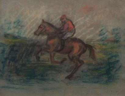 null THOMAS Jean-François (1894-1939)

Courses de chevaux

Deux pastels sur papier

Signés...