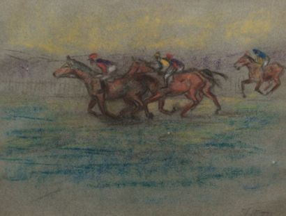 null THOMAS Jean-François (1894-1939)

La course de chevaux

Pastel sur papier

Signé...
