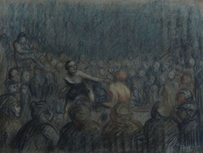 null THOMAS Jean-François (1894-1939)

Le combat de boxe

Pastel sur papier

Signé...