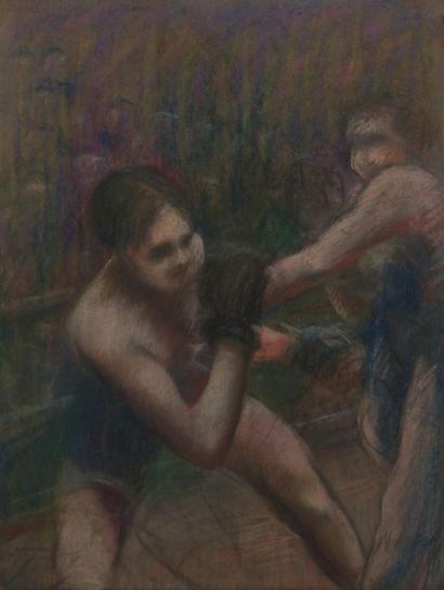 null THOMAS Jean-François (1894-1939)

Combat de boxe

Pastel sur papier

Non signé

63...