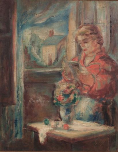 null THOMAS Jean-François (1894-1939)

Femme devant son bouquet

Huile sur panneau

Signée...