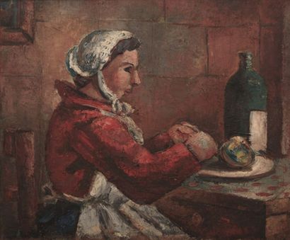 null THOMAS Jean-François (1894-1939)

La préparation de la soupe

Huile sur toile

Signée...