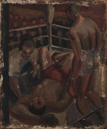 null THOMAS Jean-François (1894-1939)

Combat de boxe

Huile sur toile

Non signée

(accidents...