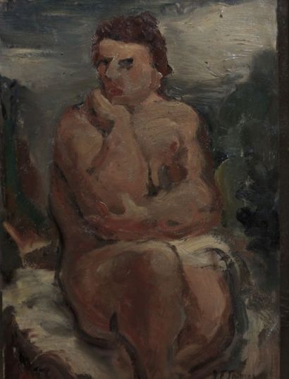 null THOMAS Jean-François (1894-1939)

Nue assis

Huile sur papier marouflé sur carton

Signée...