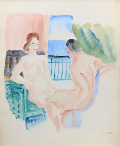 null THOMAS Jean-François (1894-1939)

Couple nu au bord du balcon

Aquarelle sur...