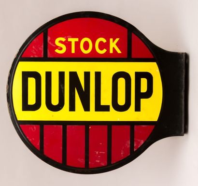 null Enseigne recto verso émaillée de forme ronde marquée "Stock Dunlop"

Art France...