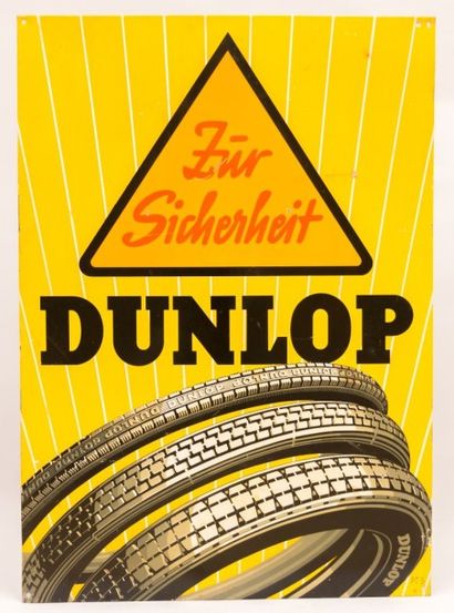 null Plaque imprimée de forme rectangulaire marquée "Zür Sicherheit Dunlop"

(état...
