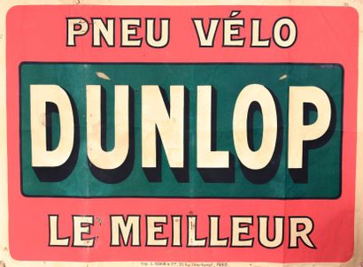 null Affiche en papier marquée "Pneu vélo le Meilleur Dunlop" 

Imprimerie Revon...