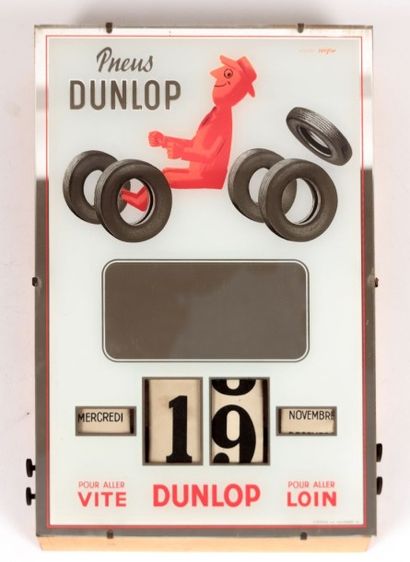 Calendrier perpétuel à fond miroir Dunlop...