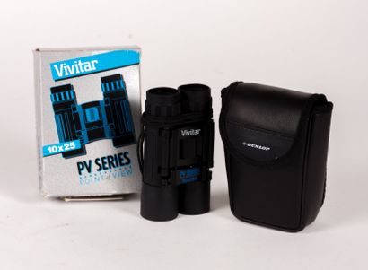 null Jumelles de marque Vivitar modèle PV series 10x25 avec étui de protection marquée...