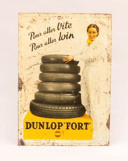 null Plaque en métal imprimé marquée "Dunlop Fort"

Marquée G de Andreis SA Marseille...