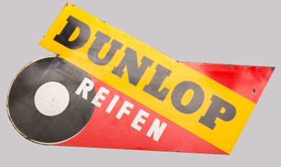 null Plaque émaillée de forme libre marquée "Dunlop Reifen" 

(quelques oxydations...