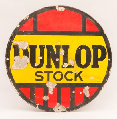 null Plaque émaillée de forme ronde marquée "Dunlop Stock"

(oxydations, corrosions...