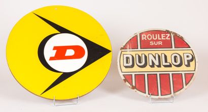 null Plaque imprimée de forme ronde marquée "Roulez sur Dunlop"

Diam. : 32 cm

(oxydations,...