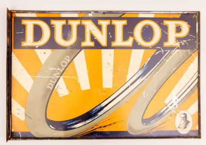 null Enseigne recto verso en plaque imprimée marquée "Dunlop"

(oxydations, manques...